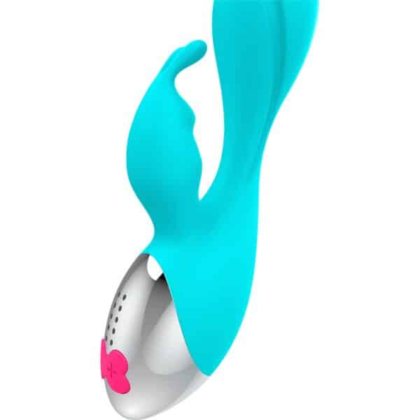 VIBRO RABBIT RECHARGEABLE BLEU MIKI - HAPPY LOKY Sextoys Rabbit 55 € sur AnVy.fr, le loveshop engagé