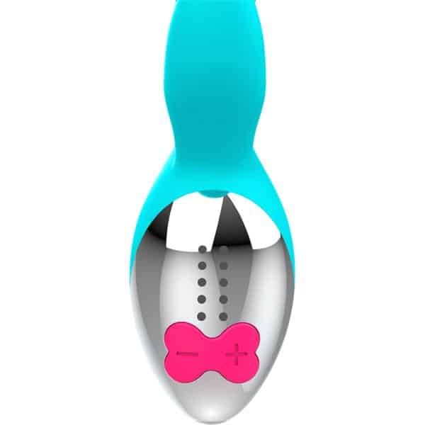 VIBRO RABBIT RECHARGEABLE BLEU MIKI - HAPPY LOKY Sextoys Rabbit 55 € sur AnVy.fr, le loveshop engagé