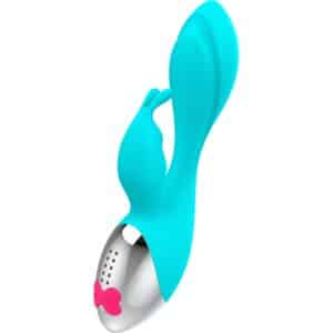 VIBRO RABBIT RECHARGEABLE BLEU MIKI - HAPPY LOKY Sextoys Rabbit 55 € sur AnVy.fr, le loveshop engagé