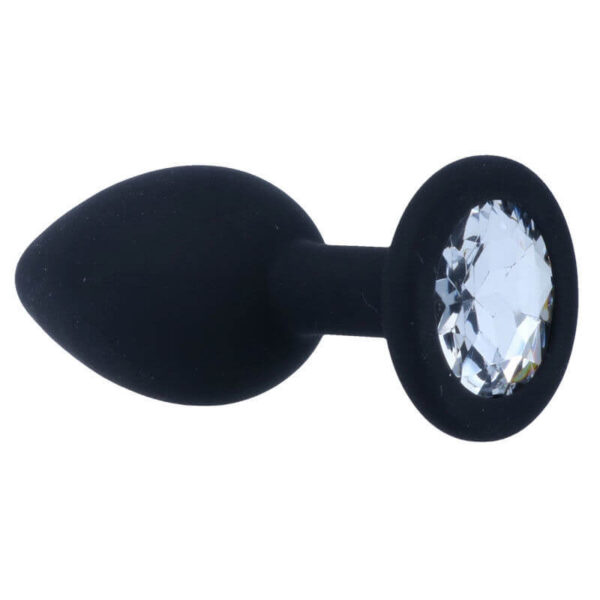 PLUG ANAL NOIR EN SILICONE TAILLE S AVEC CRISTAL Plugs anal classiques 26 € sur AnVy.fr, le loveshop engagé