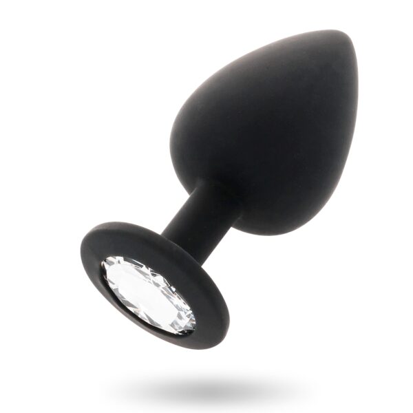 PLUG ANAL NOIR EN SILICONE TAILLE S AVEC CRISTAL Plugs anal classiques 26 € sur AnVy.fr, le loveshop engagé