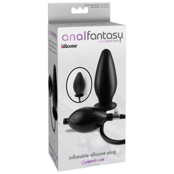 PLUG ANAL GONFLABLE EN SILICONE NOIR Plugs anaux 35 € sur AnVy.fr, le loveshop engagé