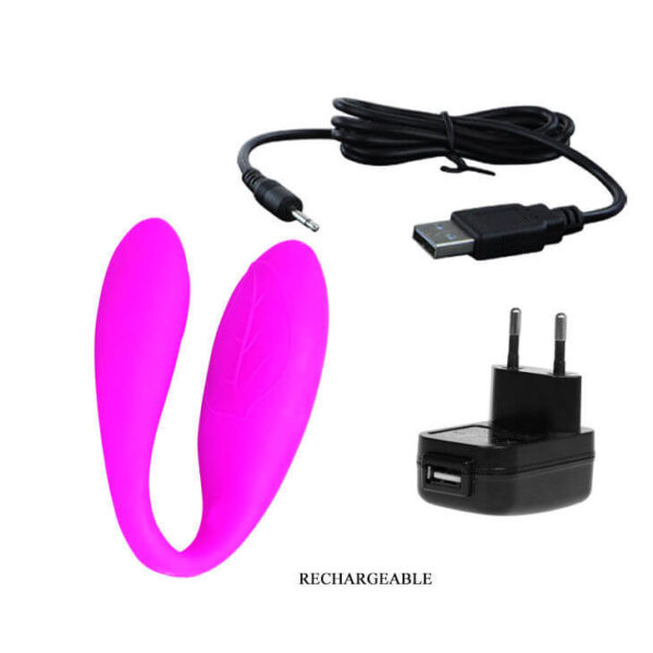 VIBRO POUR COUPLE RECHARGEABLE ROSE - PRETTY LOVE Sextoys double stimulation 62 € sur AnVy.fr, le loveshop engagé