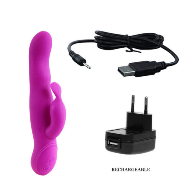 VIBRO RABBIT RECHARGEABLE EN SILICONE ROSE Sextoys Rabbit 80 € sur AnVy.fr, le loveshop engagé