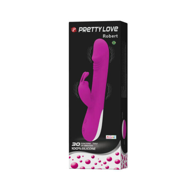 GODE LAPIN A PILES ROSE - PRETTY LOVE Vibro rabbit à pile(s) 34 € sur AnVy.fr, le loveshop engagé