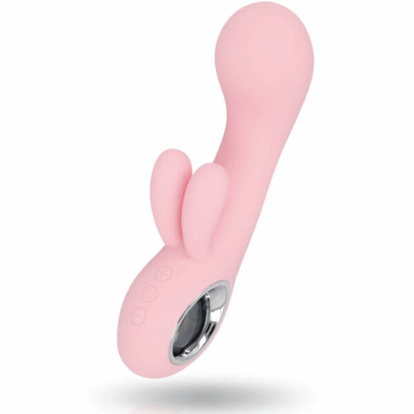 VIBROMASSEUR DOUBLE STIMULATION À POIGNÉE ROSE Vibromasseurs lapin à poignée 72 € sur AnVy.fr, le loveshop engagé