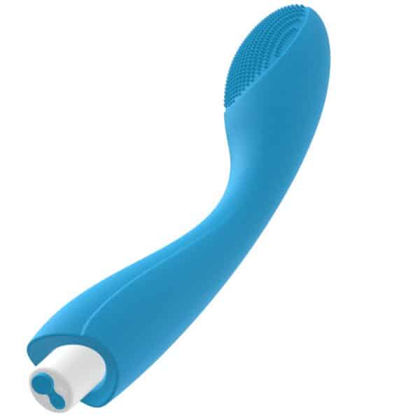 VIBROMASSEUR DESIGN ET RECHARGEABLE BLEU - GSPOT Vibro point-G 45 € sur AnVy.fr, le loveshop engagé