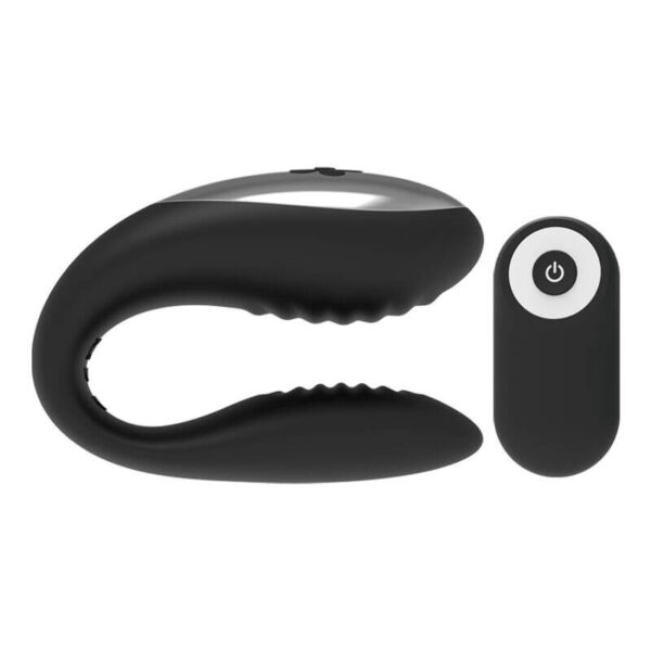 VIBROMASSEUR POUR COUPLE NOIR RECHARGEABLE Sextoys pour couple 55 € sur AnVy.fr, le loveshop engagé