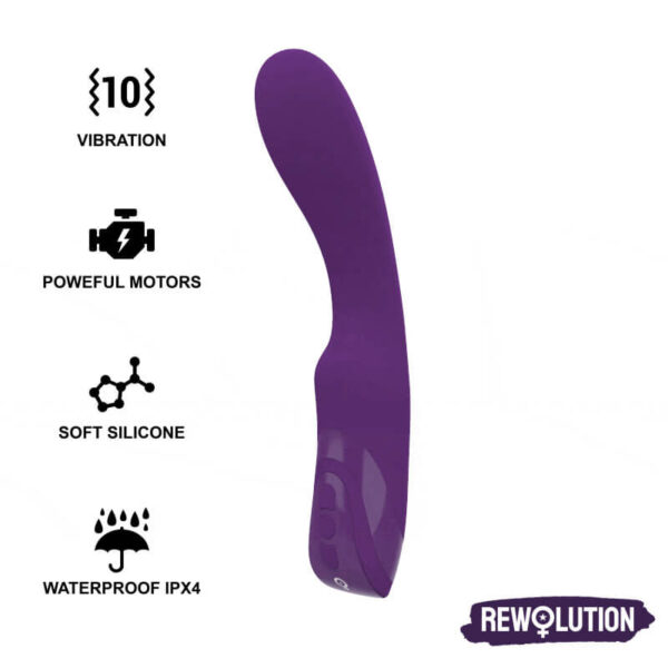 VIBRO CLASSIQUE FLEXIBLE EN SILICONE VIOLET - REWOLUTION Vibromasseurs 56 € sur AnVy.fr, le loveshop engagé