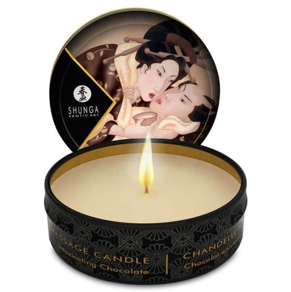 PETITE BOUGIE DE MASSAGE SENTEUR CHOCOLAT - SHUNGA Massages érotiques 8 € sur AnVy.fr, le loveshop engagé