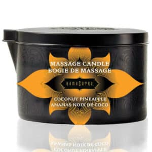 BOUGIE DE MASSAGE NOIX DE COCO ANANAS 170GR Bougies sensuelles 20 € sur AnVy.fr, le loveshop engagé