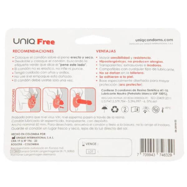 3 PRESERVATIFS SANS LATEX - UNIQ Preservatifs 8 € sur AnVy.fr, le loveshop engagé