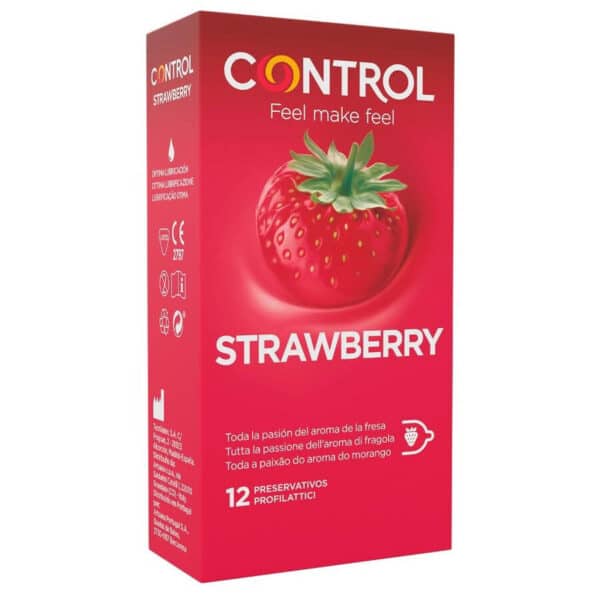 12 PRÉSERVATIFS AU GOÛT FRAISE - CONTROL Capotes à goûts 10 € sur AnVy.fr, le loveshop engagé