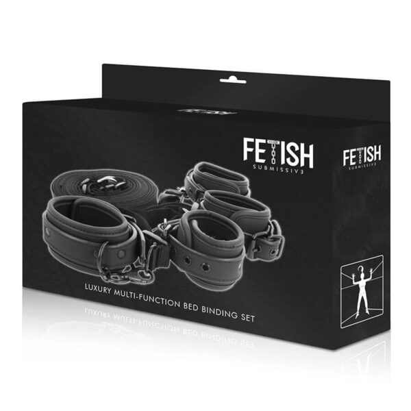 ATTACHES ET MENOTTES NOIRES POUR LIT BDSM 55 € sur AnVy.fr, le loveshop engagé