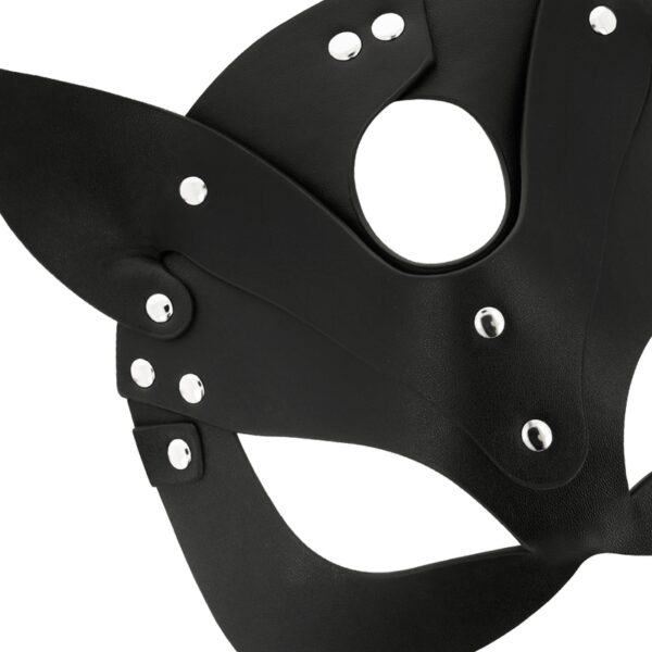 MASQUE FÉLIN COQUIN EN CUIR VEGAN NOIR BDSM Masques 43 € sur AnVy.fr, le loveshop engagé