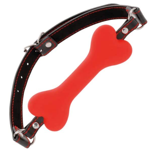 GAG EN FORME D'OS ROUGE EN SILICONE - DARKNESS Baillons & Gag 30 € sur AnVy.fr, le loveshop engagé