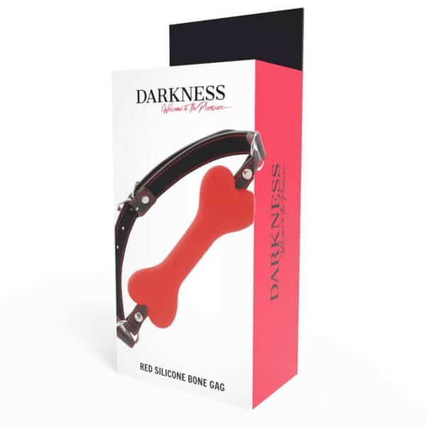 GAG EN FORME D'OS ROUGE EN SILICONE - DARKNESS Baillons & Gag 30 € sur AnVy.fr, le loveshop engagé