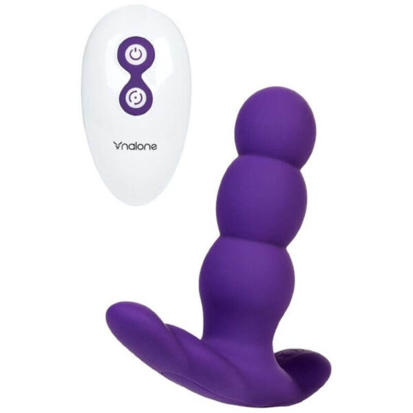 PLUG ANAL PERLÉ VIBRANT EN SILICONE LILA Plugs anal vibrants 80 € sur AnVy.fr, le loveshop engagé