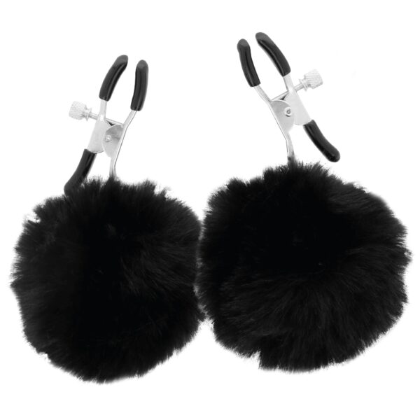 PINCES MAMELONS A POMPONS NOIRS Pinces tetons 27 € sur AnVy.fr, le loveshop engagé