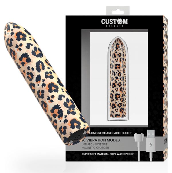 PETIT VIBROMASSEUR RECHARGEABLE LEOPARD Sextoys bullet 44 € sur AnVy.fr, le loveshop engagé