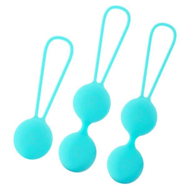 BOULES COQUINES EN SILICONE TURQUOISES Kit de boules de Kegel 45 € sur AnVy.fr, le loveshop engagé