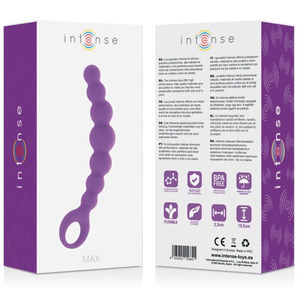 PERLES ANALES EN SILICONE VIOLET 18,5CM - INTENSE Chapelets & perles anal 27 € sur AnVy.fr, le loveshop engagé