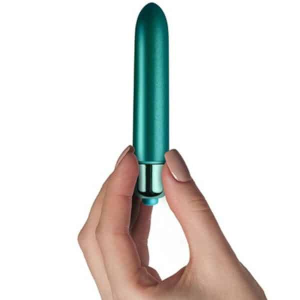 PETIT VIBRO VERT VELOUR À PILE - ROCKS-OFF Sextoys à pile(s) 22 € sur AnVy.fr, le loveshop engagé