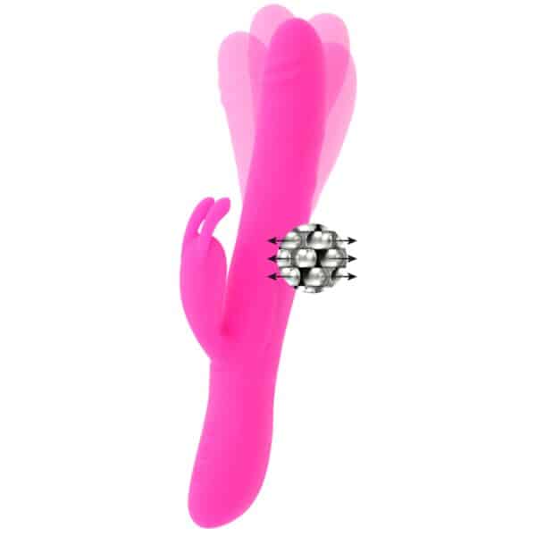 VIBROMASSEUR RABBIT ROTATIF EN SILICONE ROSE Sextoys rabbit rotatifs 100 € sur AnVy.fr, le loveshop engagé