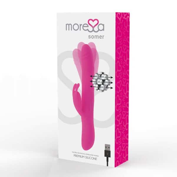 VIBROMASSEUR RABBIT ROTATIF EN SILICONE ROSE Sextoys rabbit rotatifs 100 € sur AnVy.fr, le loveshop engagé