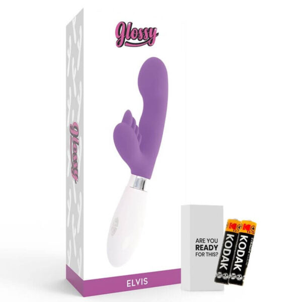 GODE VIBRO RABBIT VIOLET ELVIS - GLOSSY Vibro rabbit à pile(s) 43 € sur AnVy.fr, le loveshop engagé