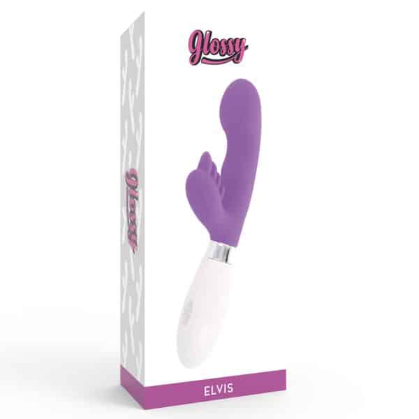 GODE VIBRO RABBIT VIOLET ELVIS - GLOSSY Vibro rabbit à pile(s) 43 € sur AnVy.fr, le loveshop engagé