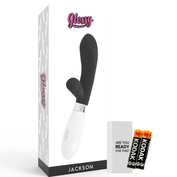 GODE MASSANT LAPIN NOIR - GLOSSY Vibro rabbit à pile(s) 43 € sur AnVy.fr, le loveshop engagé