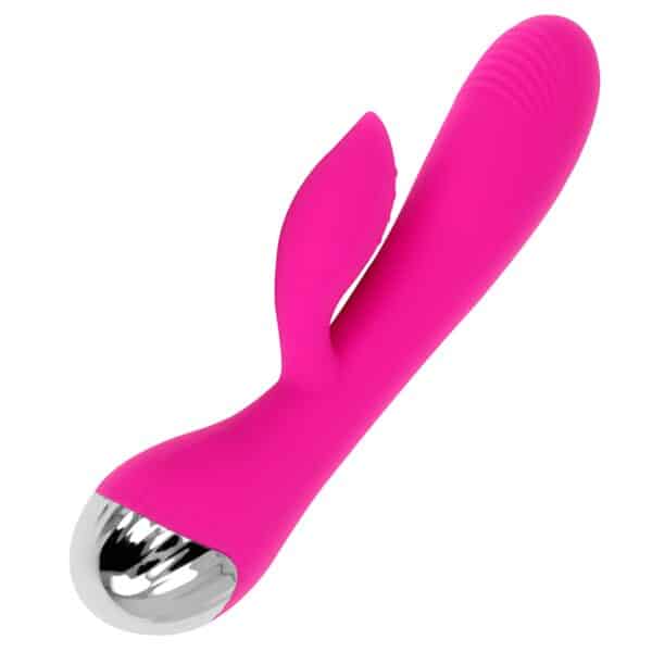 VIBROMASSEUR DOUBLE STIMULATION RECHARGEABLE Sextoys rabbit rechargeables 34 € sur AnVy.fr, le loveshop engagé