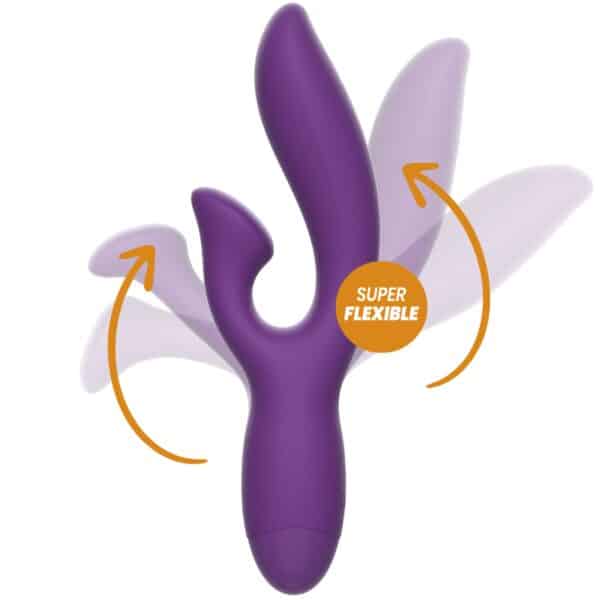 VIBRATEUR RABBIT FLEXIBLE EN SILICONE Sextoys rabbit rotatifs 55 € sur AnVy.fr, le loveshop engagé