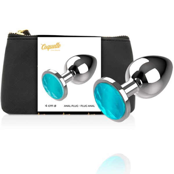 GROS PLUG ANAL EN MÉTAL AVEC BIJOUX BLEU - COQUETTE Plaisir anal 33 € sur AnVy.fr, le loveshop engagé