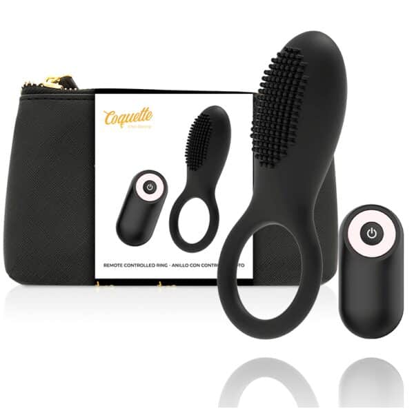 ANNEAU VIBRANT TÉLÉCOMMANDÉ RECHARGEABLE NOIR - COQUETTE Anneaux & Manchons 60 € sur AnVy.fr, le loveshop engagé