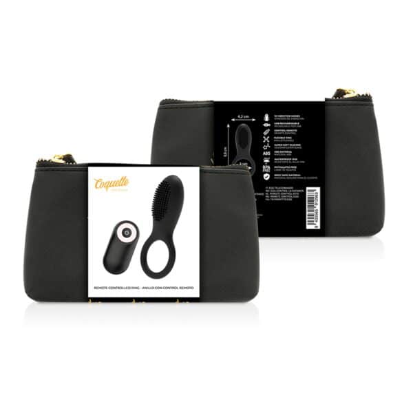 ANNEAU VIBRANT TÉLÉCOMMANDÉ RECHARGEABLE NOIR - COQUETTE Anneaux & Manchons 60 € sur AnVy.fr, le loveshop engagé