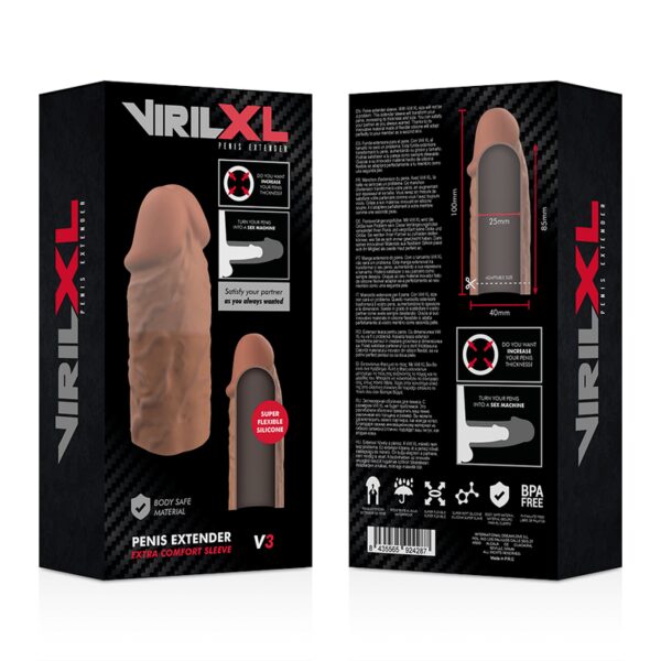 EXTENSION DE PENIS EN SILICONE MARRON V3 - VIRILXL Sextoys pour couple 40 € sur AnVy.fr, le loveshop engagé