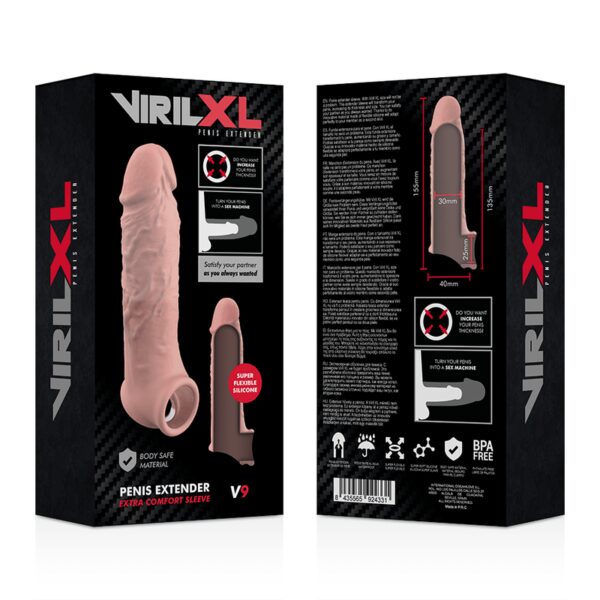 ALLONGEUR DE PENIS EN SILICONE NATUREL - VIRILXL Extension pour pénis 55 € sur AnVy.fr, le loveshop engagé