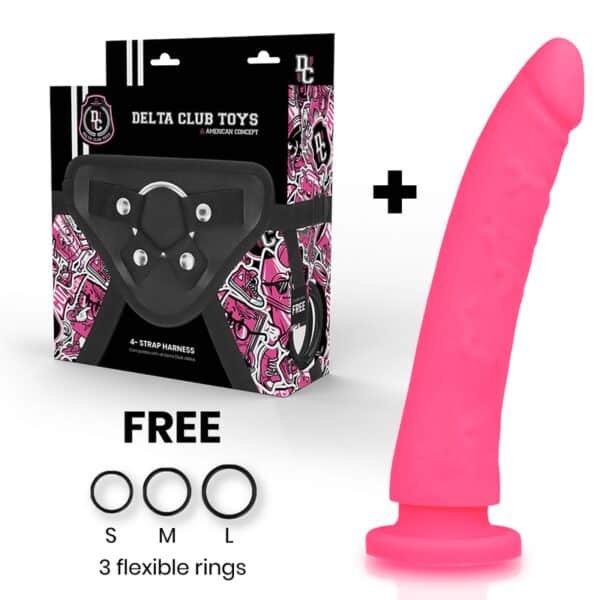 HARNAIS + DILDO EN SILICONE ROSE 23 X 4,5 CM Godes ceintures 76 € sur AnVy.fr, le loveshop engagé