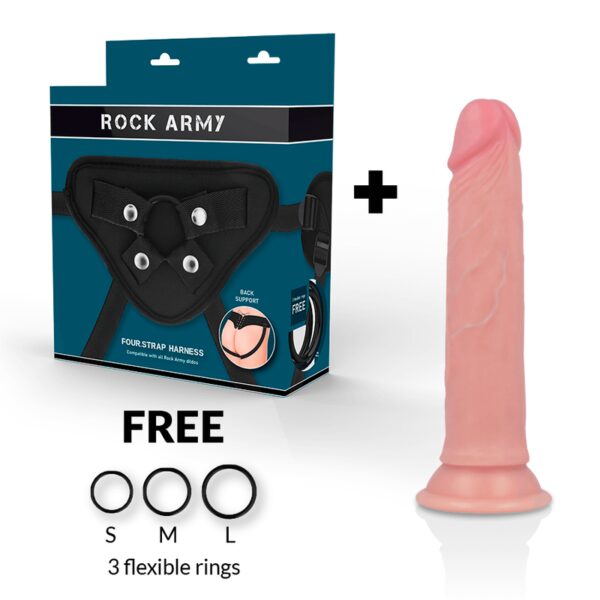 STRAP-ON AVEC DILDO REALISTE DE 19CM EN SILICONE Godes ceintures réalistes 74 € sur AnVy.fr, le loveshop engagé