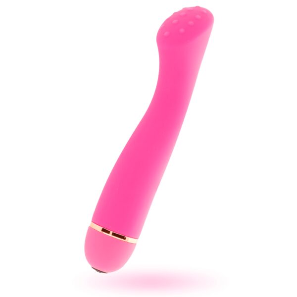 VIBRO POINT G À PILE EN SILICONE ROSE - INTENSE Vibrateur point-G 35 € sur AnVy.fr, le loveshop engagé