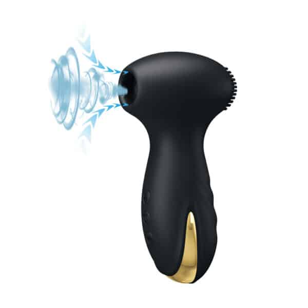 VIBROMASSEUR À SUCCION EN SILICONE NOIR Aspirateurs à clitoris 80 € sur AnVy.fr, le loveshop engagé