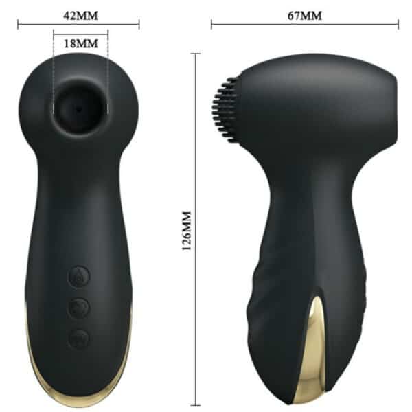 VIBROMASSEUR À SUCCION EN SILICONE NOIR Aspirateurs à clitoris 80 € sur AnVy.fr, le loveshop engagé