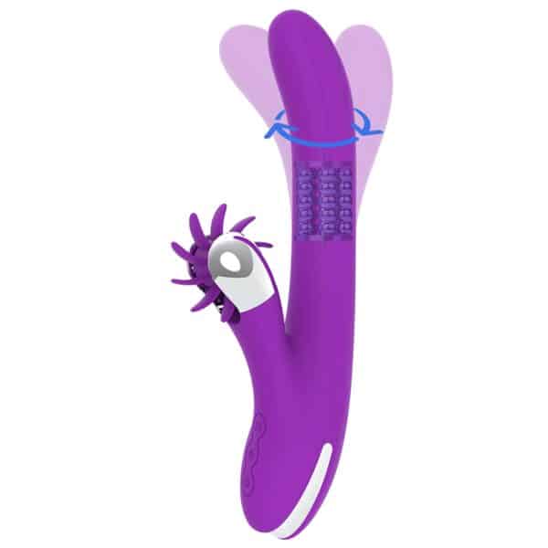 SEXTOY RABBIT ROTATIF ET RECHARGEABLE VIOLET Sextoys rabbit rotatifs 70 € sur AnVy.fr, le loveshop engagé