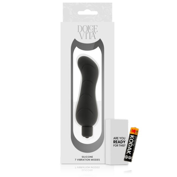 SEXTOY A PILE NOIR EN SILICONE - DOLCE VITA Sextoys à pile(s) 28 € sur AnVy.fr, le loveshop engagé