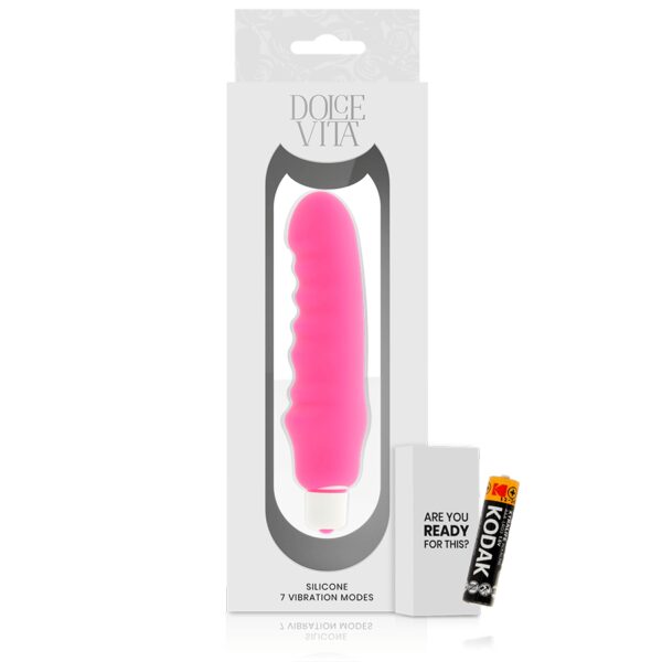 DILDO VIBRANT EN SILICONE ROSE À PILE - DOLCE VITA Vibromasseurs 30 € sur AnVy.fr, le loveshop engagé