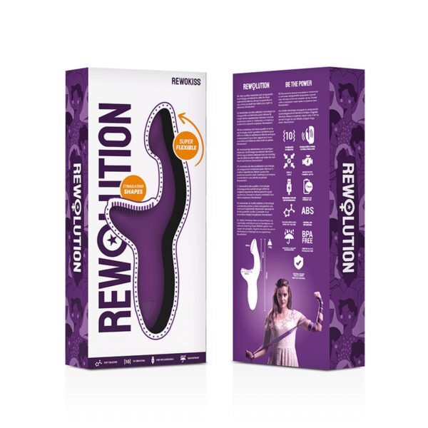 DOUBLE STIMULATEUR FLEXIBLE EN SILICONE - REWOLUTION Sextoys Rabbit 49 € sur AnVy.fr, le loveshop engagé