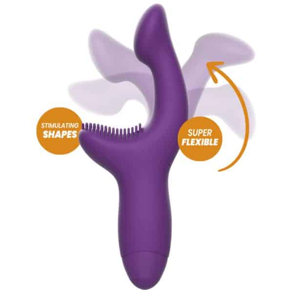 DOUBLE STIMULATEUR FLEXIBLE EN SILICONE - REWOLUTION Sextoys Rabbit 49 € sur AnVy.fr, le loveshop engagé