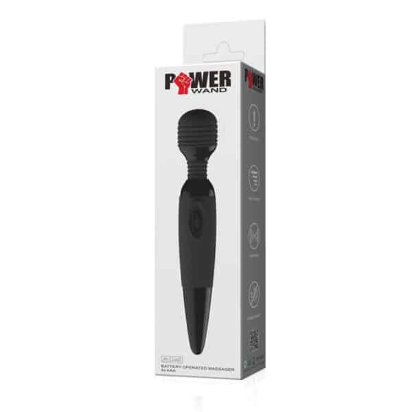 MASSEUR WAND VIBRANT EN SILICONE NOIR À PILE Sextoys Wand 27 € sur AnVy.fr, le loveshop engagé